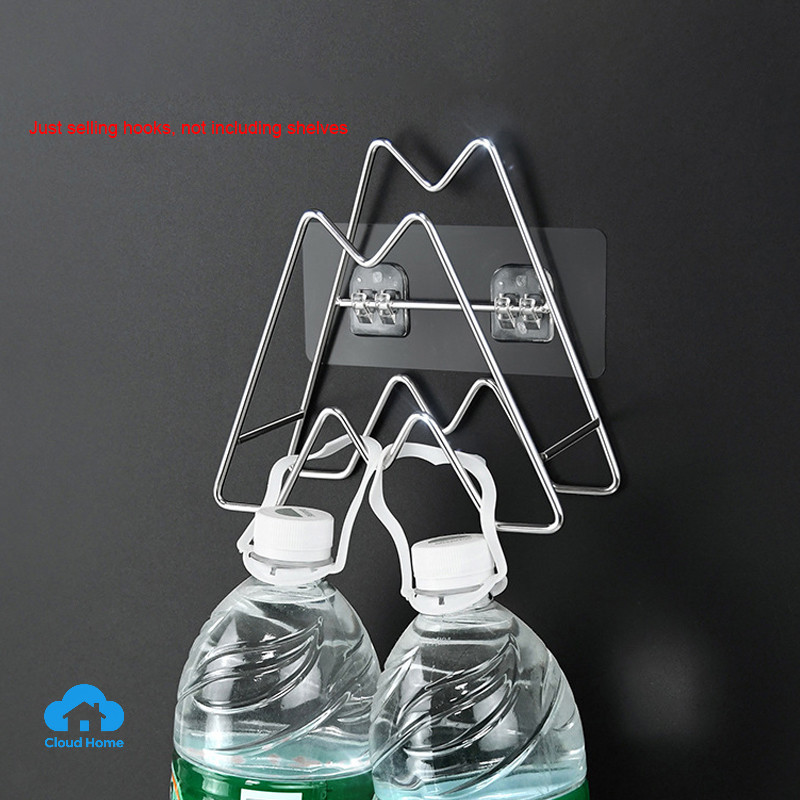 Móc khóa đôi trong suốt, không để lại dấu vết, chắc chắn, không cần đục lỗ.