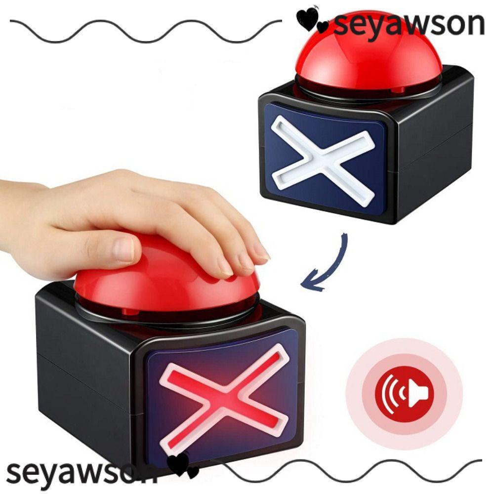 SEYAWSON Red Game Buzzer, Sounding Toy Trivia Quiz Game Answer Buzzer, Bền bỉ với đèn âm thanh ABS Talent Buzzer