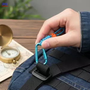 XOITOP Móc chai nước Paracord bền bỉ với 1 Carabiner Giá đỡ đa năng Dây đeo di động cho cuộc phiêu lưu ngoài trời VN