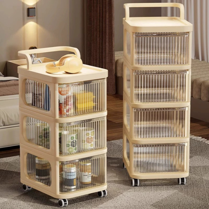 Kệ Đa Năng Có Bánh Xe 3–5 Tầng Kèm Ngăn Kéo, Kệ Đựng Bỉm Sữa Mỹ Phẩm HomeMate
 Tủ Ngăn Kéo Đầu Giường