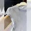 Áo sơ mi nhỏ tay bay ngọt ngào mùa hè Áo sơ mi nhỏ ngắn phong cách Hàn Quốc Áo sơ mi cổ chữ V ren cổ tích nhẹ nhàng dành cho nữ