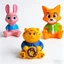 Đèn ngủ LED Bunny, Cheetah & Fox dễ thương, Đèn trang trí đầu giường trẻ em chạy bằng pin