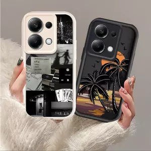Ốp Lưng Cho OPPO A6 Pro Hoạt Hình Silicon Đáng Yêu Mềm TPU Cây Dừa Thẩm Mỹ Mắt Thiên Thần Vỏ Điện Thoại Chống Sốc