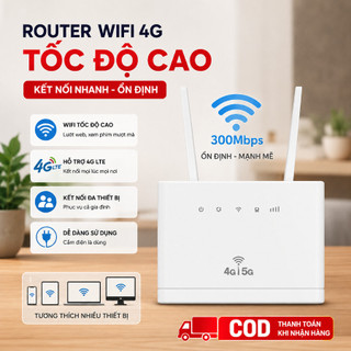 Bền Bỉ Bộ Phát Wifi Từ Sim 4g/5g LTE 4G CPE Tốc độ 300Mbps 3 Cổng Lan,Kết Nối 32 Thiết Bị, Lắp Thẻ SIM để Sử Dụng WIFI