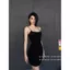 Pure Desire Sling Hot Girl Slim-fit Slimmer Look Phong Cách Mới Nhỏ Skinny Váy Đen Váy Ngắn