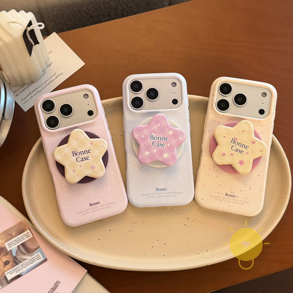 Phone Case For iPhone 17 Pro Max 16 15 14 13 with Griptok TPU Matte Magnetic with Griptok Soft Aesthetic Korean Cute