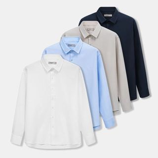 Áo Sơ Mi Nam ICONDENIM Tay Dài Workday Ease Form Relaxed SMID0363