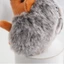 Móc khóa sang trọng PYCOU Hedgehog, Móc khóa kim loại sang trọng mềm mại Búp bê nhím sang trọng, Móc khóa động vật nhồi bông màu nâu dễ thương đáng yêu để trang trí ba lô