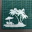 Cây Dừa Chủ Đề Bãi Biển Kim Loại Thép Carbon Cắt Khuôn Handmade DIY Album Ảnh Thiệp Chúc Mừng Cắt Chết Giấy Thủ Công Sổ Lưu Niệm Dập Nổi Khắc Bản Mẫu