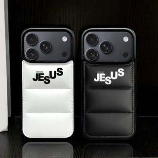 Áo khoác Cotton lấp đầy jesus Cặp đôi kinh doanh Vỏ điện thoại cho iPhone 17 16 15 14 13 12 11 Pro Max