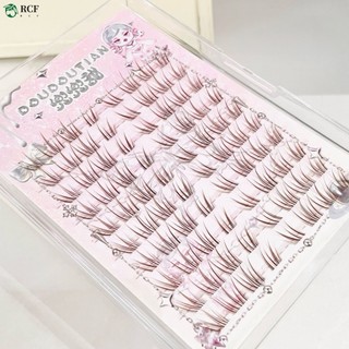 Lông mi giả bằng sợi nâu Khối lượng tự nhiên C Curl 7-12mm Mix Lông mi mềm thủ công cho bữa tiệc hàng ngày