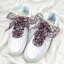 1 Cặp Dây Giày In Hình Da Báo Satin Flat Rộng 2.5cm Giày Sneaker Thời Trang Bộ Ren Giày