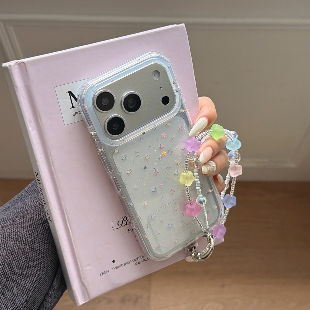 Ốp điện thoại Sparkle Star cho iPhone 17 Pro Max 17 16 15 Vỏ bảo vệ chống sốc