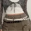 Thắt lưng nữ vintage dây da mỏng, phong cách punk kim loại độc đáo từ AqToCna