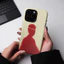 Art Red Shadow Thích hợp cho iPhone 17Promax 16Pro 15 11 12 13 14 xs XR 17Air Ốp cứng hai lớp chống sốc DWEB