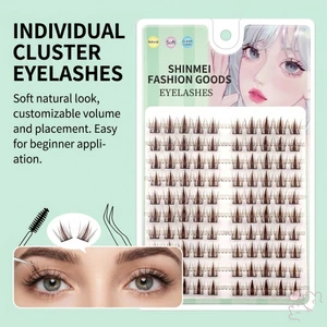 10 Cặp Lông Mi Giả Lá Phong Nâu C Curl Dày Đặc Sợi Tự Nhiên Mi