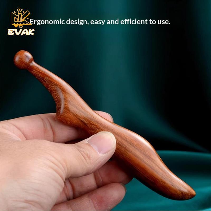 Alittlesetrtu Dụng cụ bấm huyệt Gỗ đàn hương Massage kinh tuyến Sti để trị liệu cơ thể Thư giãn cơ bắp Máy mát xa chân cạo Gua Sha Self VN