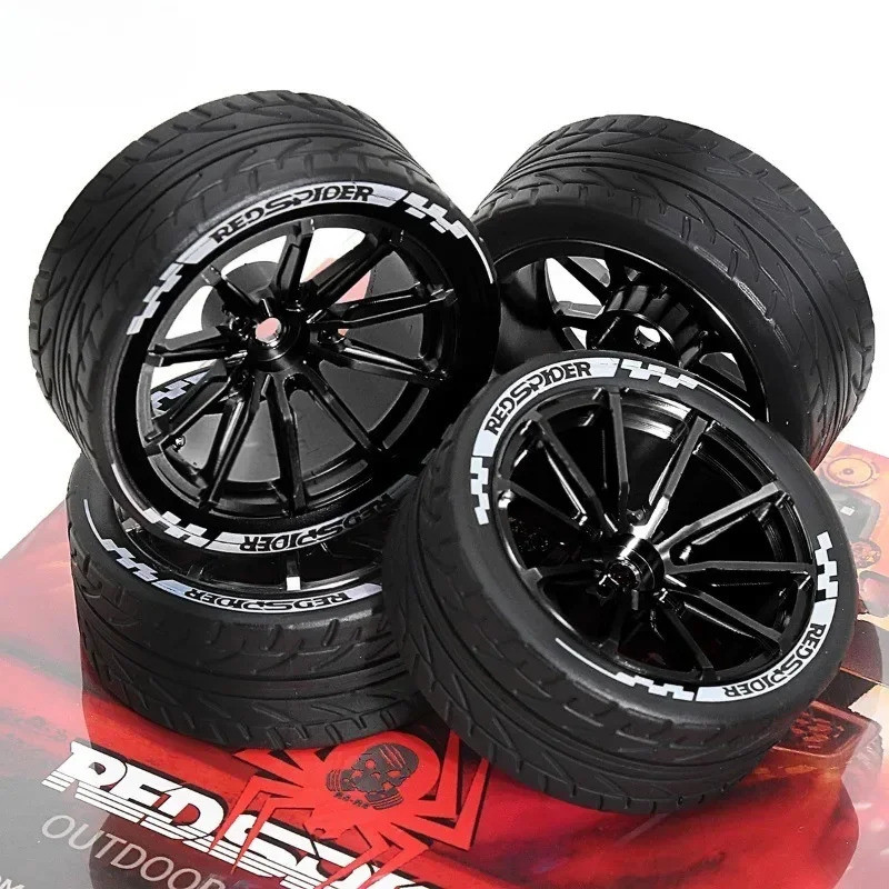 4 RC Phần 65 * 26mm Lốp Bánh Xe Lốp 12mm Vành Lục Giác Cao Su Bền Cho 1 / 10 1 / 12 1 / 14 RC Đua Xe Ô Tô Có Thể Cạnh Tranh Wltoys 144001