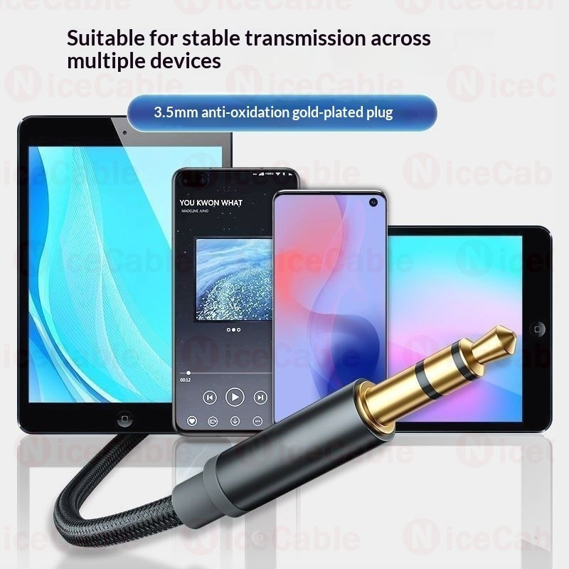 Nylon 3.5 Mm Chung Aux Cáp Âm Thanh HiFi Chất Lượng Âm Thanh Aux Cáp Âm Thanh Nam Đến Nam Cáp Âm Thanh Aux Cho Điện Thoại Máy Tính Bảng Laptop Tai Nghe