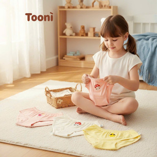 Combo 3 quần chip tam giác Toonì chất Modal mềm mịn kháng khuẩn cho bé gái 10-40kg Bubbybaby-GV