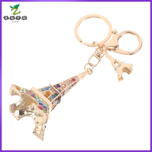 Móc khóa tháp Eiffel: Móc khóa tháp Eiffel nhỏ với kim cương giả lấp lánh - Mặt dây chuyền móc khóa treo cho ba lô Túi xách lưu niệm sành điệu cho các bữa tiệc ngày lễ zhenghtr