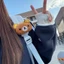 Ba lô mềm mại có khóa băng ma thuật, phù hợp làm quà tặng với hình gấu Rilakkuma
