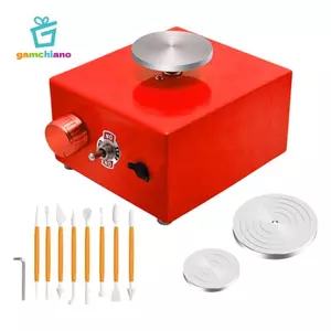 Máy bánh xe gốm điện Mini với công cụ định hình đất sét cho trẻ mới bắt đầu