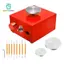 Máy bánh xe gốm điện Mini với công cụ định hình đất sét cho trẻ mới bắt đầu
