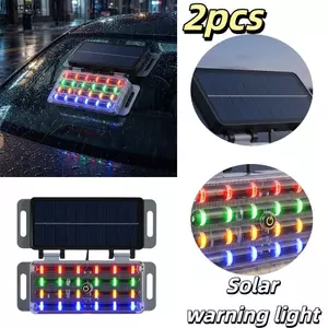 LACYESUK 2 Đèn cảnh báo chống phía sau, Đèn cảnh báo chạy bằng năng lượng mặt trời nhấp nháy nhấp nháy chống nước, chạy bằng năng lượng mặt trời Không dây Thiết kế không dây Đèn an toàn đuôi sau Sử dụng trên xe