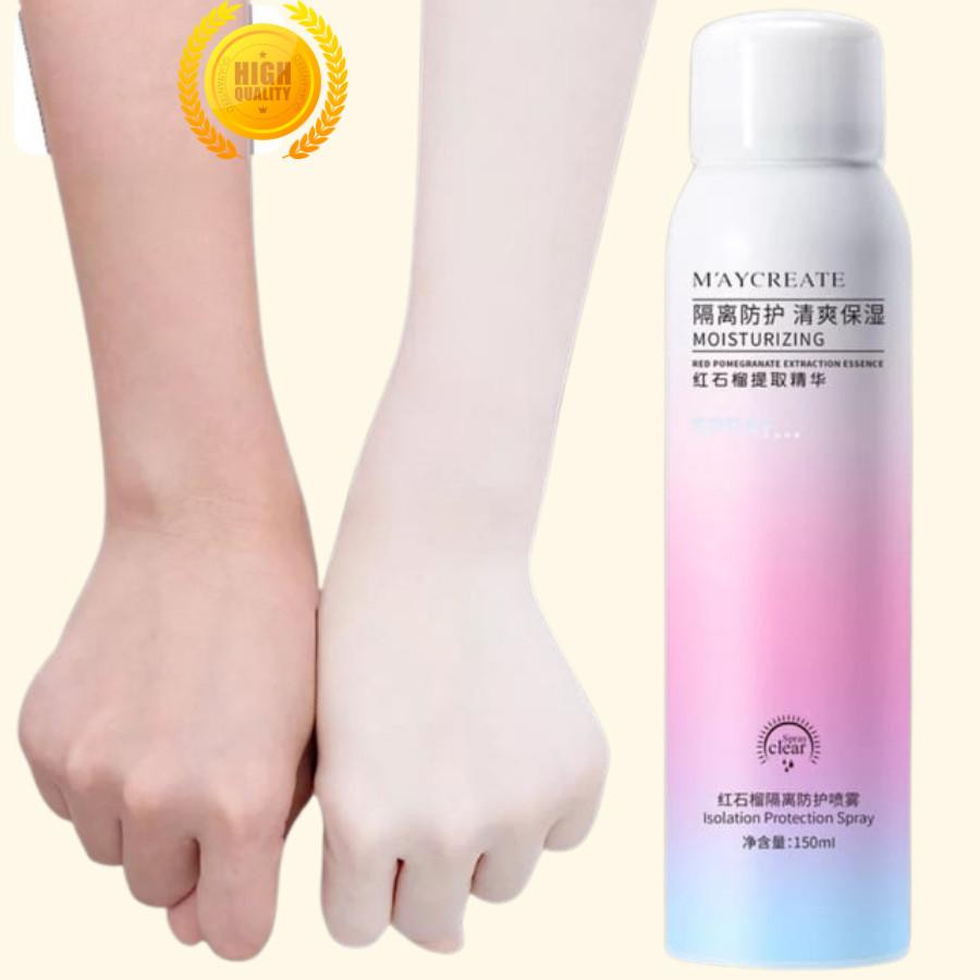 [Date 2028] Kem Chống Nắng Xịt BODY Trắng Da MAYCREATE, Xịt Dưỡng Thể Tránh Tia UV Cực Tím 150ml