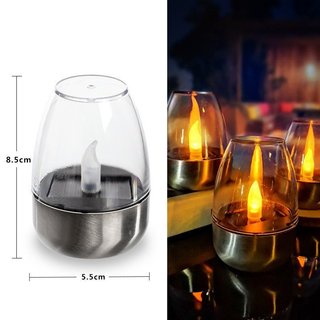 Đèn nến năng lượng mặt trời Đèn ngủ LED ấm áp Chăm sóc mắt Trang trí phòng ngủ Sân vườn lãng mạn