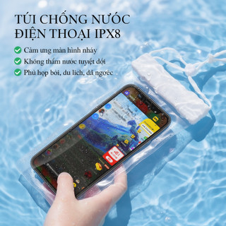 Túi đựng điện thoại chống nước IPX8 Màn hình cảm ứng Tương thích PVC bền ABS để lặn biển Du lịch