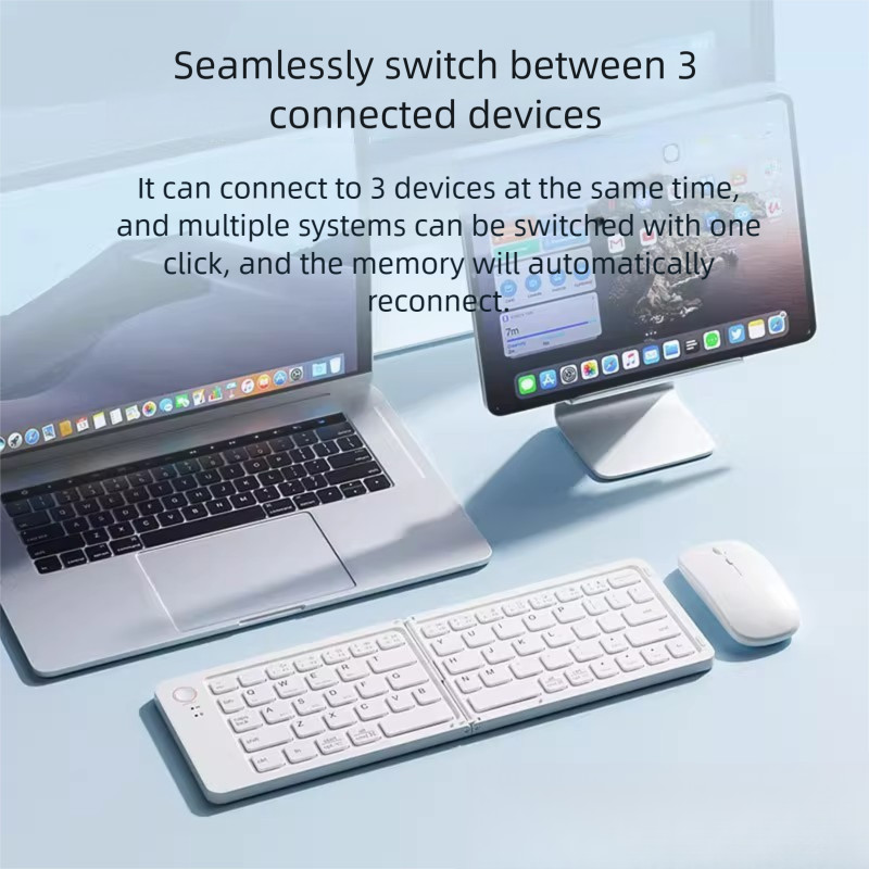Bộ bàn phím có thể gập lại không dây Bluetooth Tuổi thọ pin dài