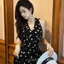 Đầm dây chấm bi phong cách phương Tây, form oversized dành cho cô nàng nóng bỏng