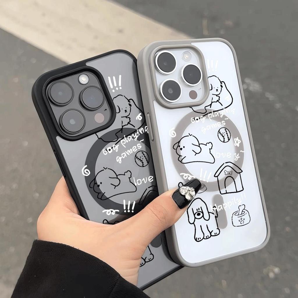 Giản bút manh vật Đối với iPhone 17PROMAX trật hợp điện thoại 16/15 rõ ràng hút từ 14