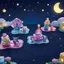 Những Điều Tốt Đề Nghị / Dạ Quang Sanrio Pha Lê Ba Chiều Nổi Xếp Chồng Âm Nhạc Miếng Dán Đồ Trang Trí Hoạt Hình Dán Trẻ Em Handmade DIYERFAFE