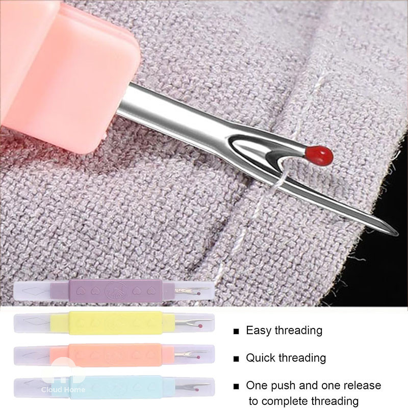 🌤️COD🌤️Dụng cụ xỏ chỉ + tháo chỉ 2 trong 1 - thuận tiện- dễ sử dụng Dụng cụ xỏ chỉ hai đầu, Dụng cụ tháo chỉ cầm tay