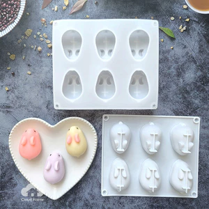 Khuôn silicon hình thỏ, khuôn làm mousse, khuôn làm bánh, khuôn làm bánh ngọt, khuôn làm sô cô la theo chủ đề lễ hội.
