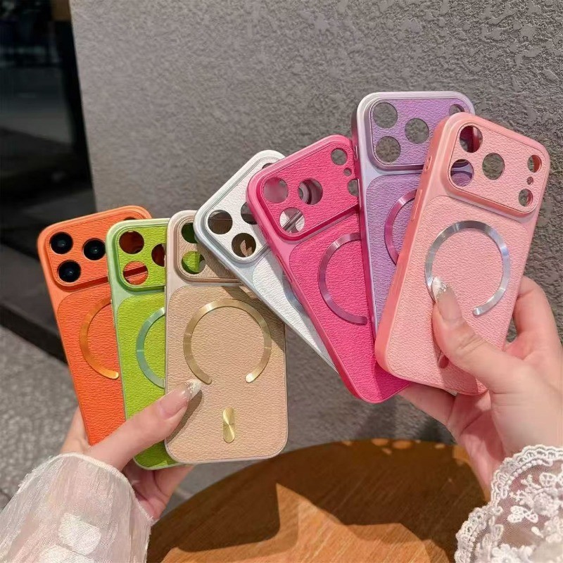 Họa Tiết Da Sang Trọng Aurora Từ Thay Đổi Tức Thì 17 Ốp lưng Thích Hợp Cho iPhone 17 16 15 14 13 Pro Max Ốp lưng Không Khí Ốp Lưng