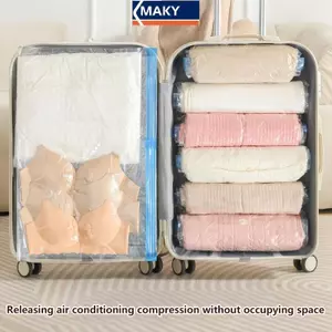 MAKY Không Cần Máy Bơm Không Khí Du Lịch Roll-Uppression Túi Bảo Quản Chân Không Có Thể Tái Sử Dụng Tiết Kiệm 80% Không Gian Bảo Quản Roll-Uppression VN