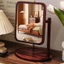 Gương trang điểm để bàn, Gỗ nguyên khối có thể xoay được Sử dụng tại nhà B & B Hotel Vintage Square Round Vanity Mirror