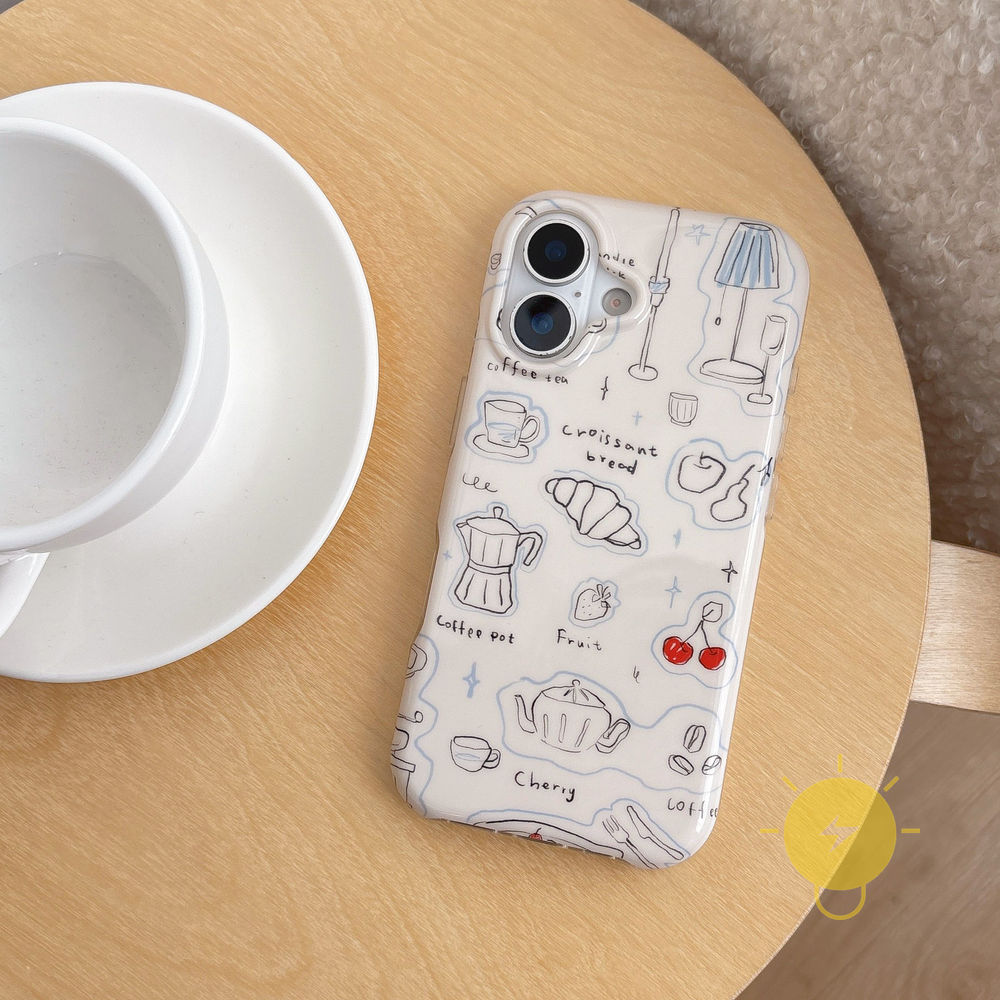 Phone Case For iPhone 17 Pro Max 16 15 TPU Bread Aesthetic Korean Cute