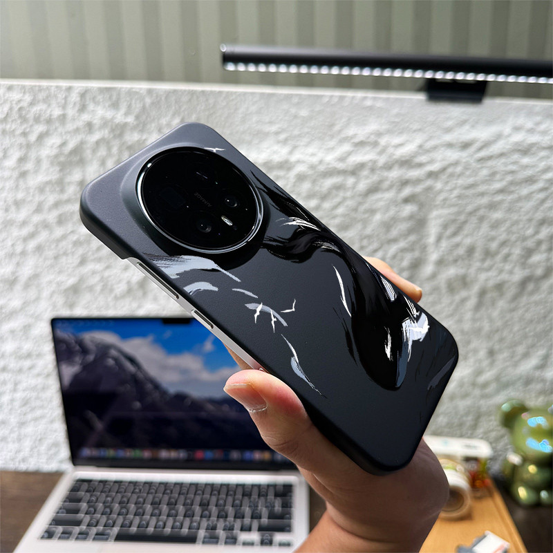 Dành Cho Honor Magic 8 Pro 7 Pro 6 5 Honor GT Pro Win RT 200 100 90 X60 Pro “Mực Cá Voi ” Da Mỏng Cảm Giác Mờ Nửa Vỏ Điện Thoại PC Chống Sốc / 90 GT X60i Alpha Plan Ultra