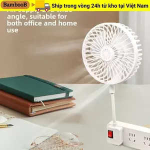 Quạt cắm tường USB BAMBOOB 3 chế độ, xoay 360°, tiết kiệm năng lượng, hoạt động yên tĩnh mùa hè