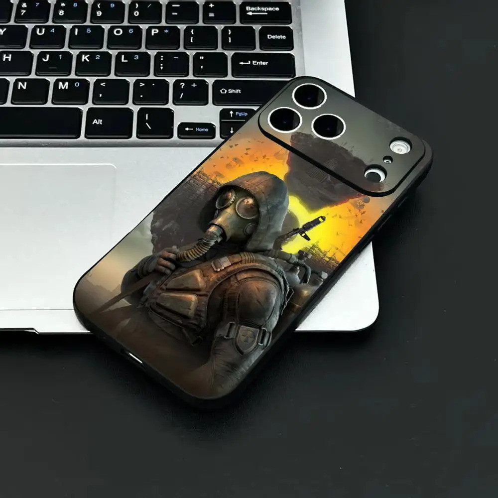 TP-1 Game S-Stalker Ốp Lưng Điện Thoại IPhone 17 16 15 14 13 12 11 Pro Max Plus Mini Đen Mờ Vỏ Mềm Funda