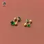 1 Đôi Bông Tai Tragus Xanh Tròn Nhỏ Nhỏ Lùm Xuyên Sụn Stud Xoắn Trang Sức Cz Barbell Khuyên Tai Mới