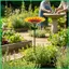 Bồn tắm chim trong vườn Khay nước trang trí hướng dương có cọc Vườn Birdbath Hydrat hóa cho sân vườn ngoài trời jiwvn