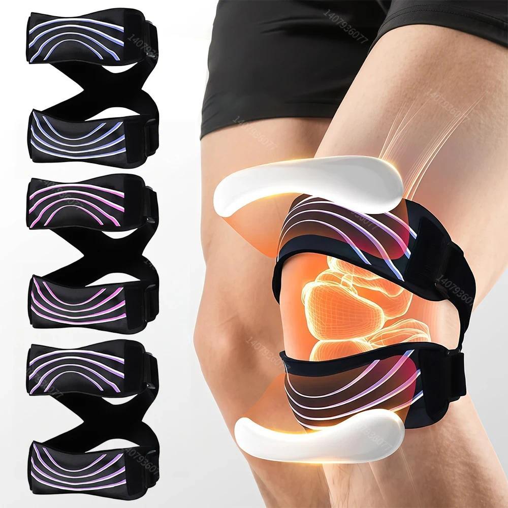 1 Dây đeo đầu gối có thể điều chỉnh, Dây hỗ trợ gân bánh chè với miếng đệm silicon kép - Nam nữ chạy bộ, bóng rổ, đi bộ đường dài, dây nhảy