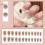 TRTR 24 Chiếc Mắt Mèo Gradient Blush Lấp Lánh Móng Tay Giả Có Keo Giả Móng Tay Bấm Vào Có Thể Tháo Rời Móng Tay Giả VN