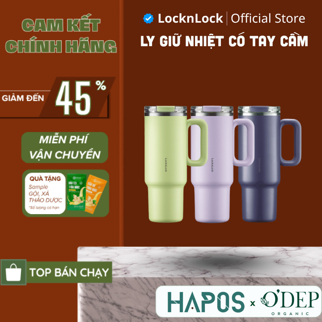 Ly giữ nhiệt LocknLock 1.2 lít có tay cầm Balance Grip Tumbler LHC4398 ...